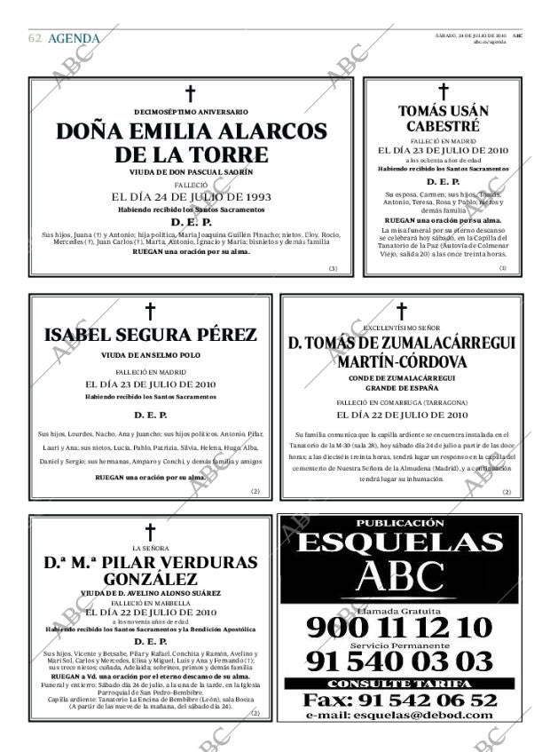 ABC MADRID 24-07-2010 página 62