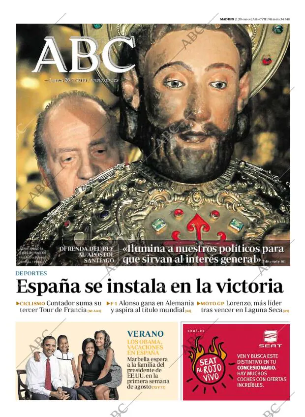 ABC MADRID 26-07-2010 página 1