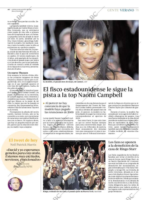 ABC MADRID 19-08-2010 página 71
