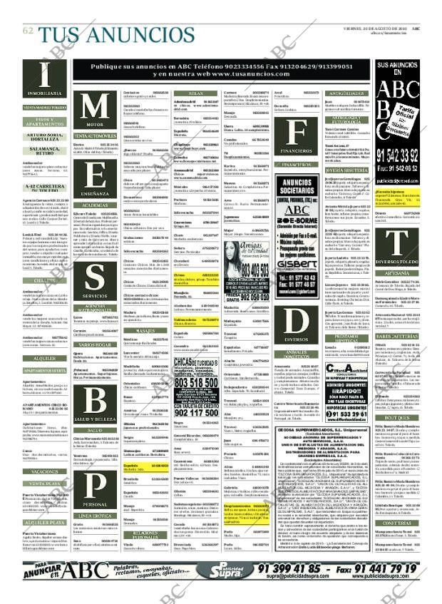 ABC MADRID 20-08-2010 página 62