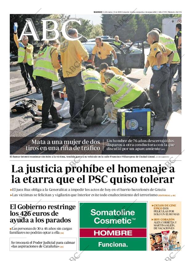 ABC MADRID 21-08-2010 página 1