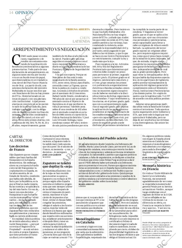 ABC MADRID 21-08-2010 página 14
