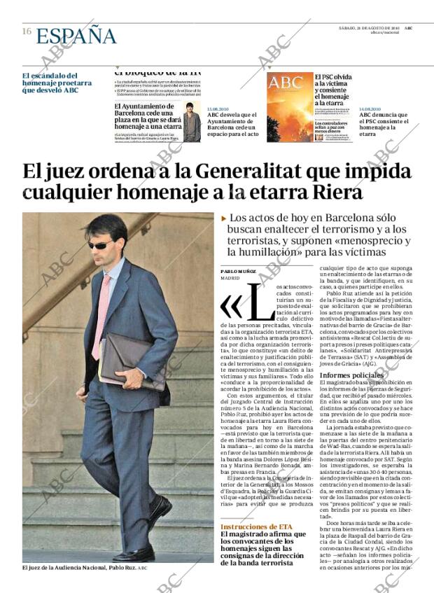 ABC MADRID 21-08-2010 página 16