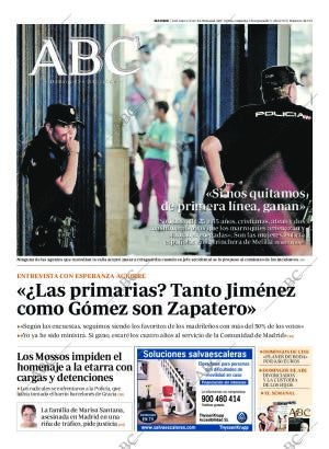 ABC MADRID 22-08-2010 página 1