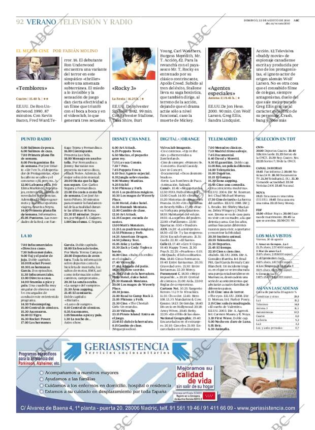 ABC MADRID 22-08-2010 página 92