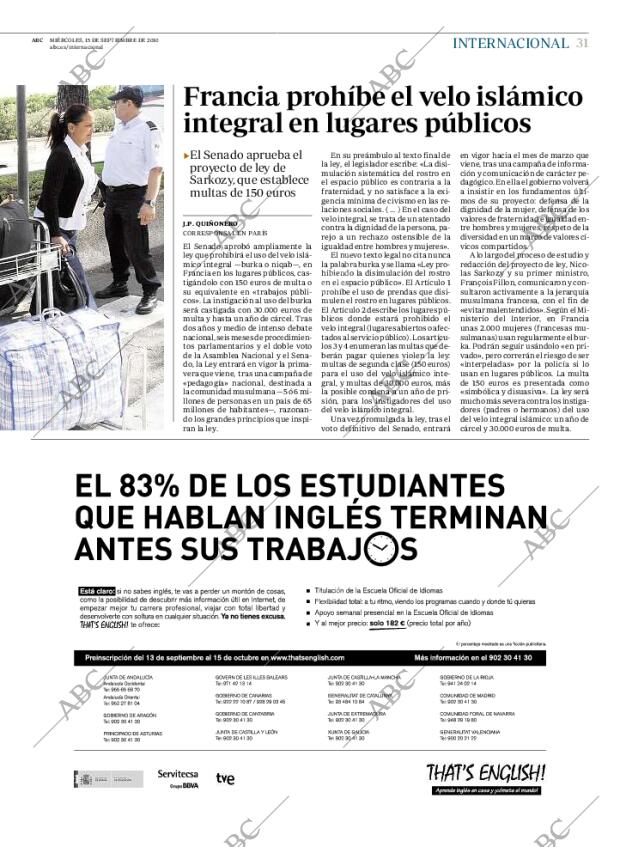 ABC MADRID 15-09-2010 página 31