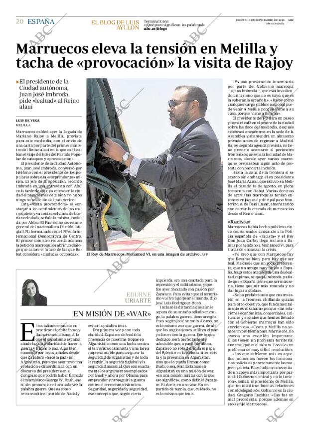ABC MADRID 16-09-2010 página 20