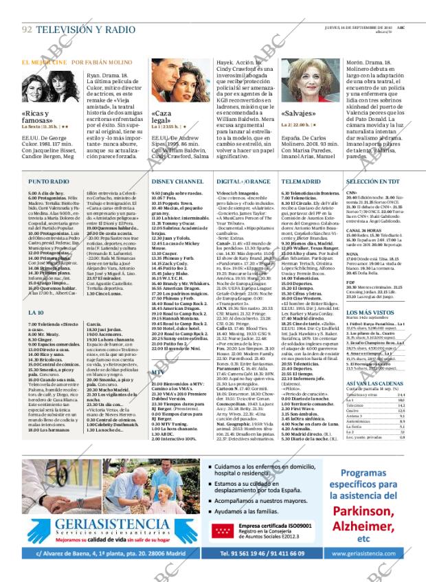 ABC MADRID 16-09-2010 página 92