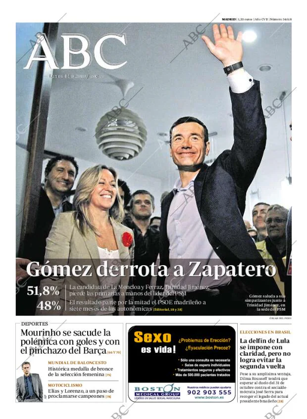 ABC MADRID 04-10-2010 página 1