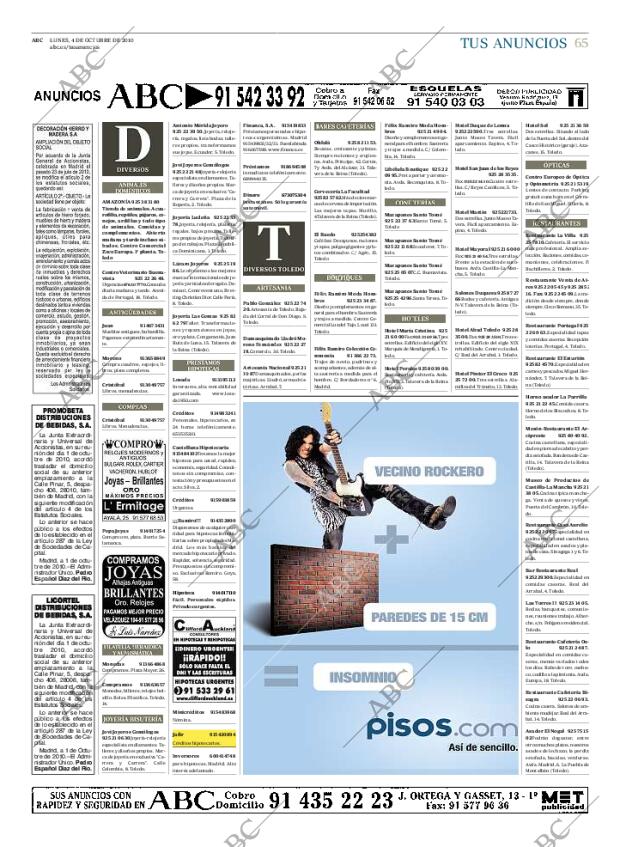 ABC MADRID 04-10-2010 página 65