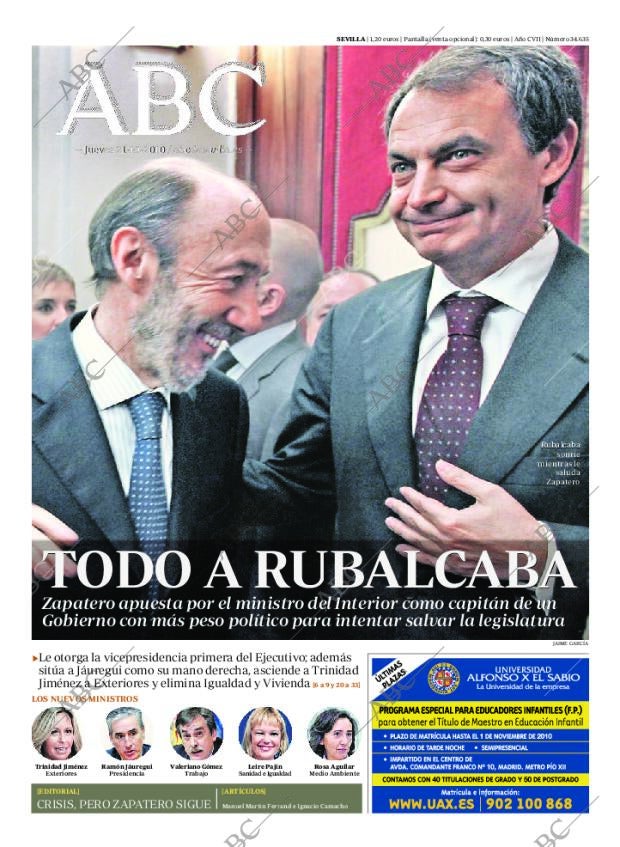 ABC SEVILLA 21-10-2010 página 1