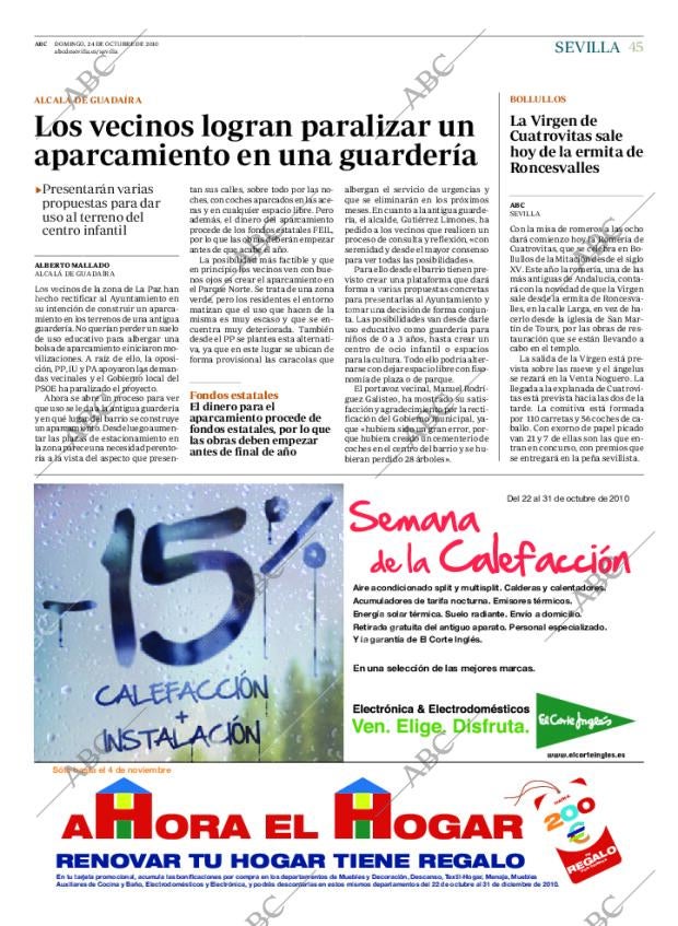 ABC SEVILLA 24-10-2010 página 45