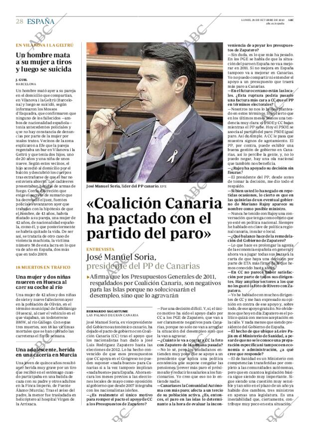 ABC MADRID 25-10-2010 página 28