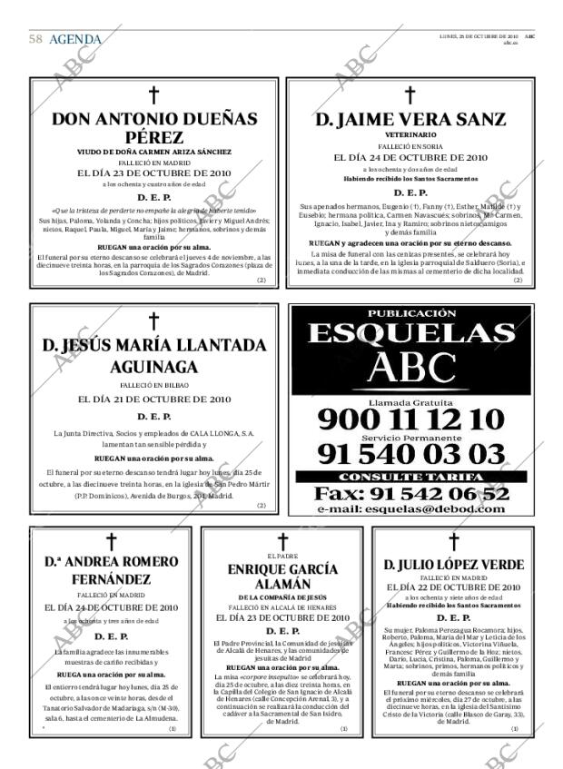 ABC MADRID 25-10-2010 página 58