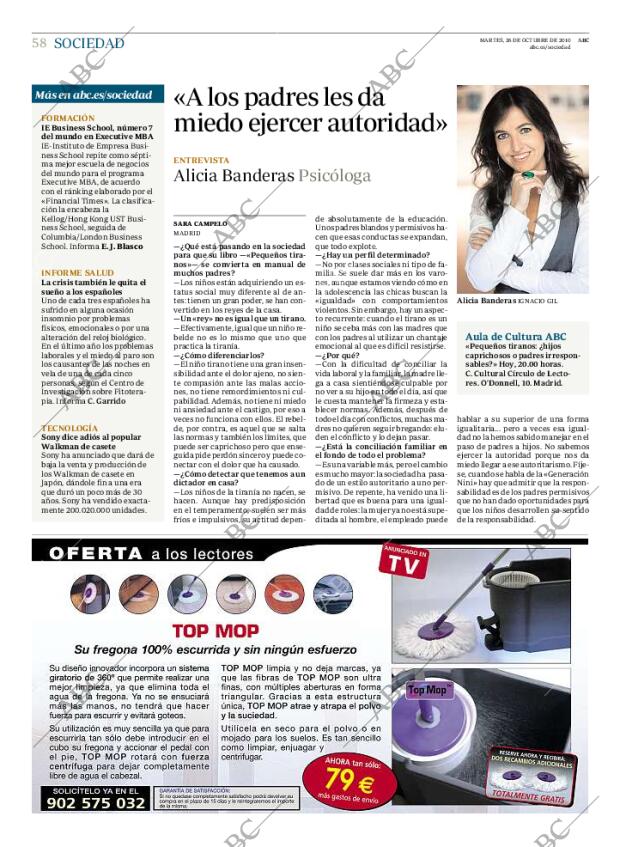 ABC MADRID 26-10-2010 página 58