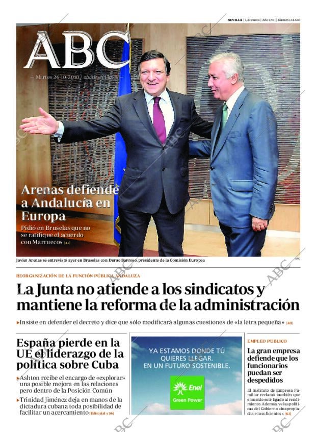 ABC SEVILLA 26-10-2010 página 1