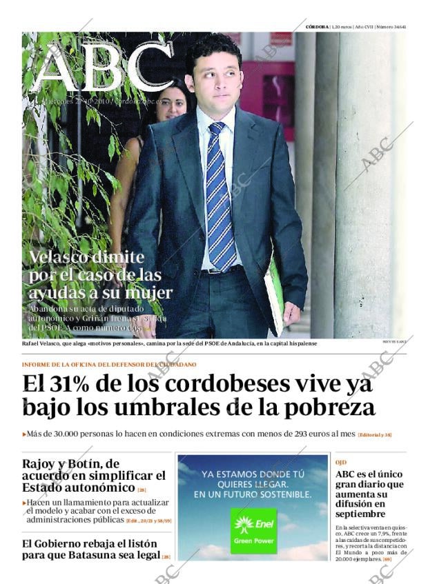 ABC CORDOBA 27-10-2010 página 1