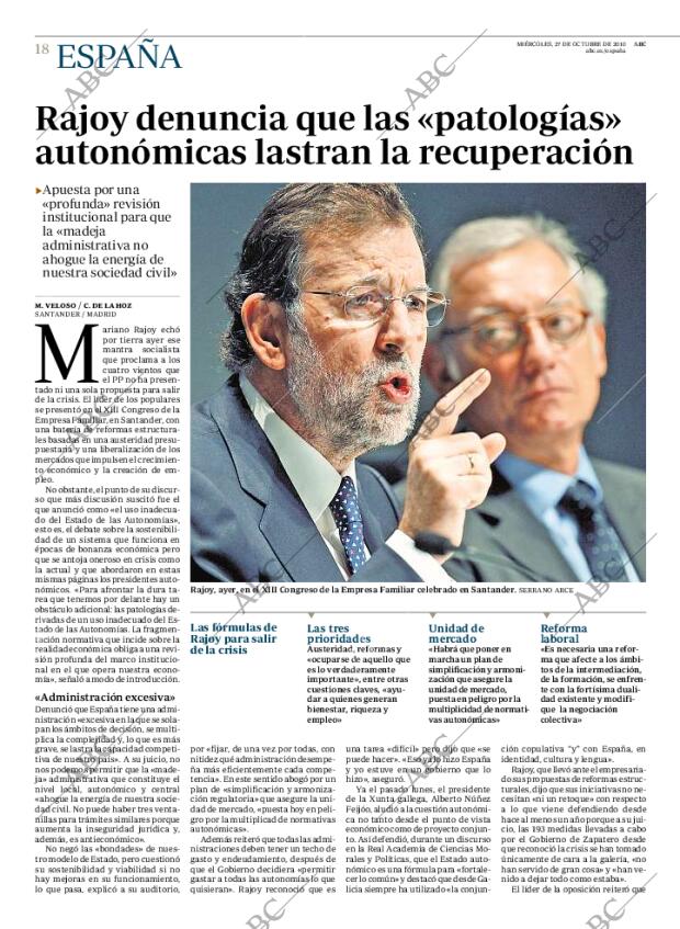 ABC MADRID 27-10-2010 página 18
