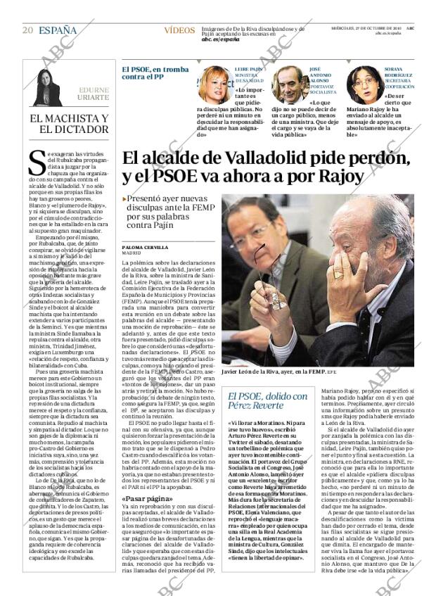 ABC MADRID 27-10-2010 página 20