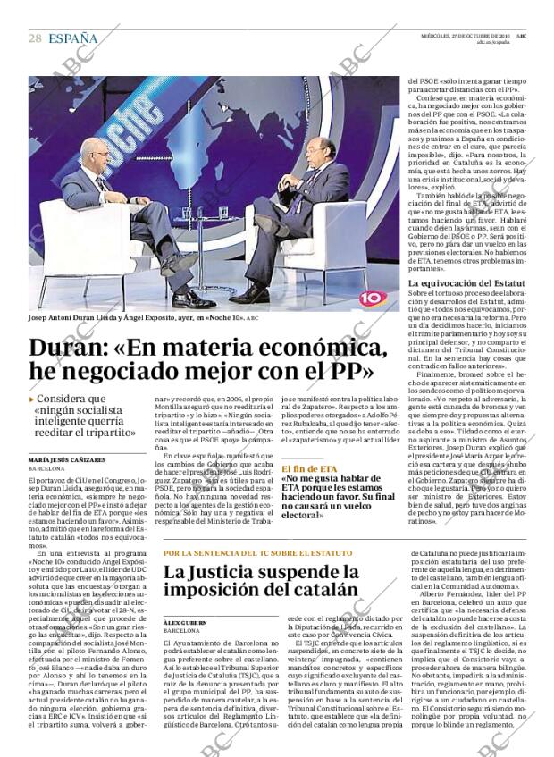 ABC MADRID 27-10-2010 página 28