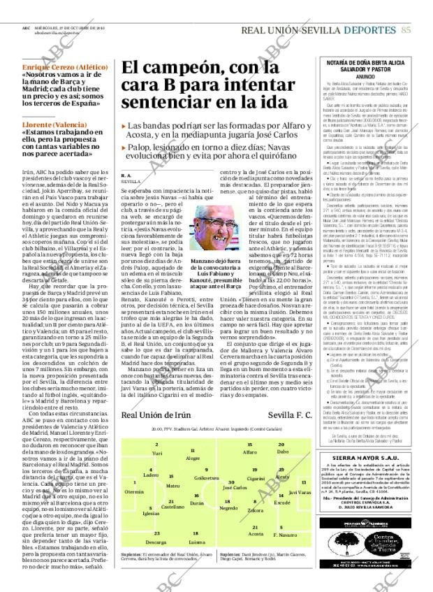 ABC SEVILLA 27-10-2010 página 85