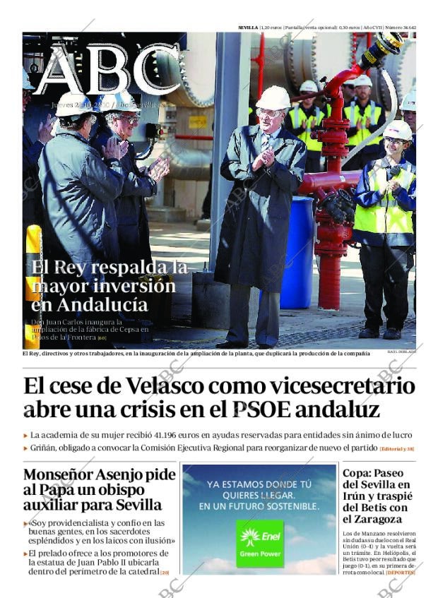 ABC SEVILLA 28-10-2010 página 1