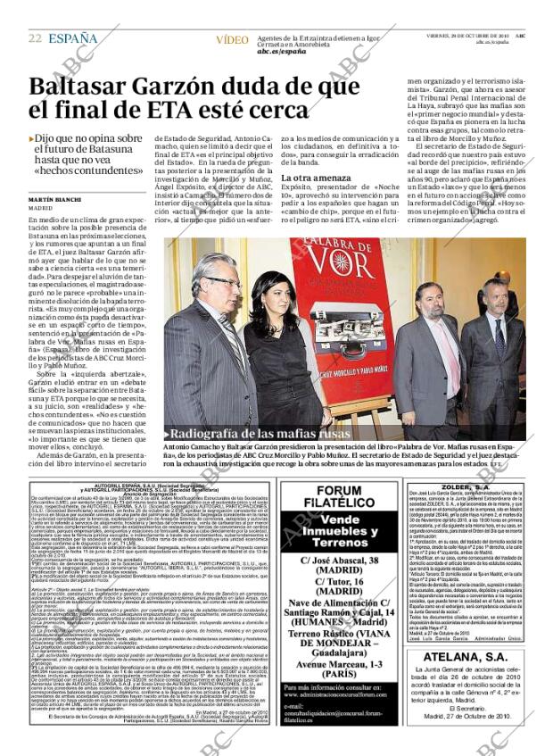ABC MADRID 29-10-2010 página 22