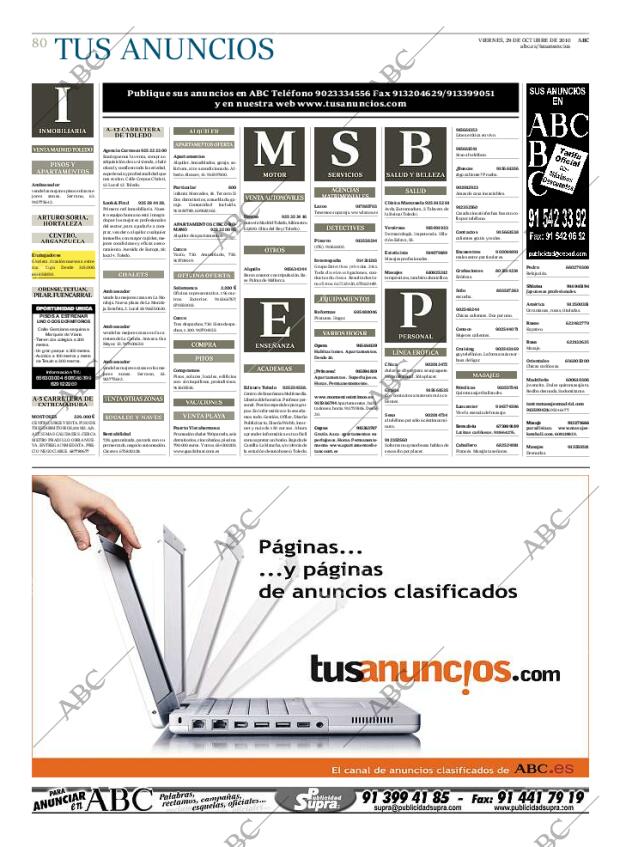 ABC MADRID 29-10-2010 página 80