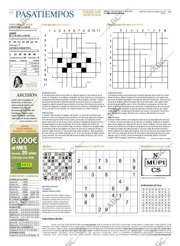 ABC MADRID 29-10-2010 página 88