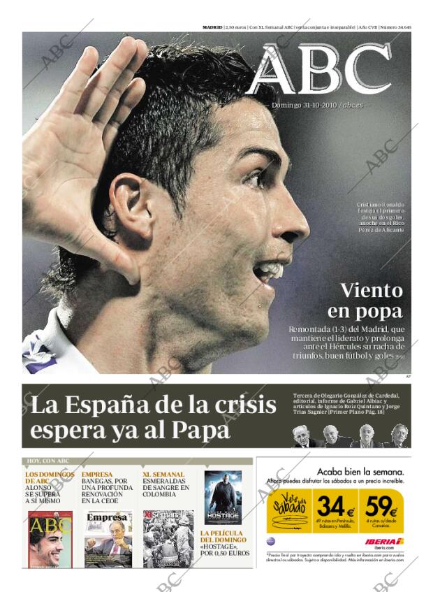ABC MADRID 31-10-2010 página 1
