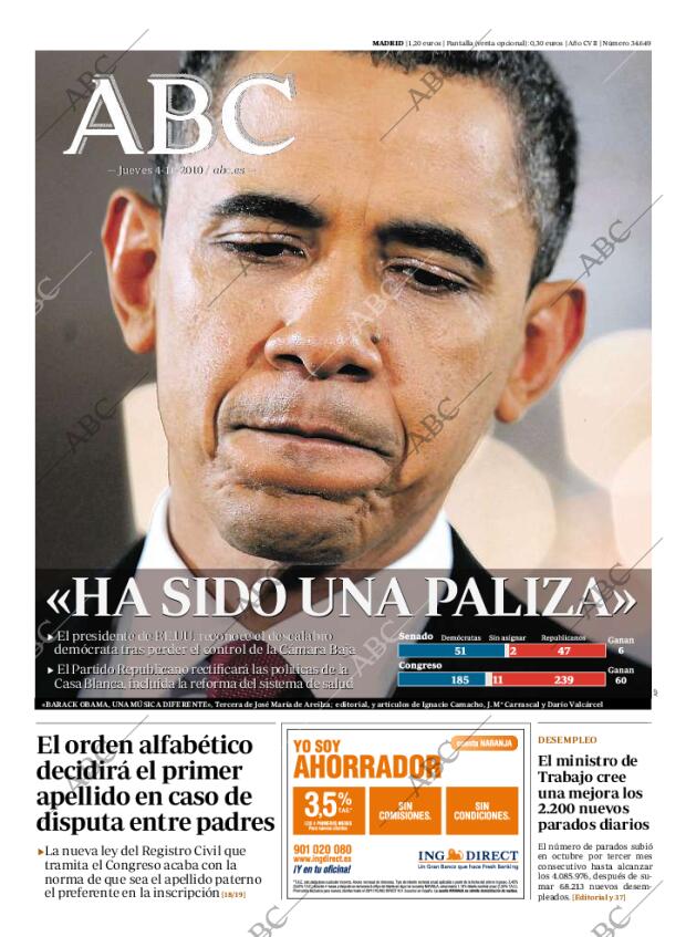 ABC MADRID 04-11-2010 página 1