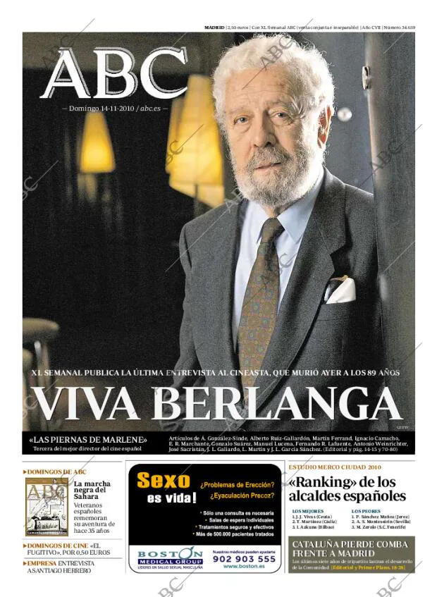 ABC MADRID 14-11-2010 página 1