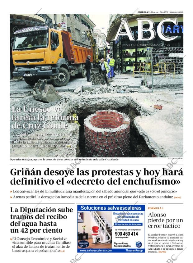 ABC CORDOBA 15-11-2010 página 1