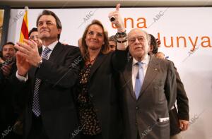 Noche electoral de Ciu.....Artur Mas....Duran Lleida....Jordi Pujol....Foto...