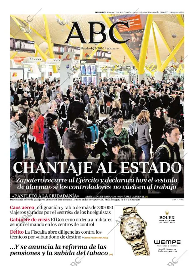ABC MADRID 04-12-2010 página 1