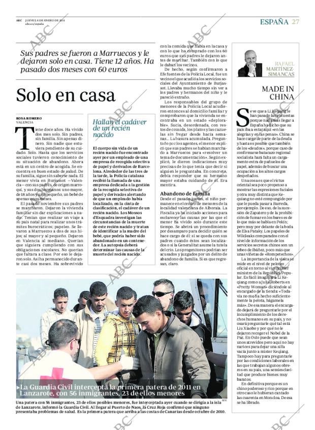 ABC MADRID 06-01-2011 página 27