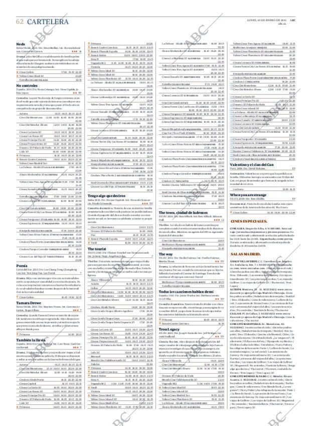 ABC MADRID 10-01-2011 página 62