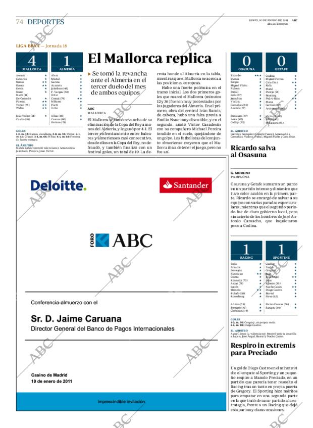 ABC MADRID 10-01-2011 página 74