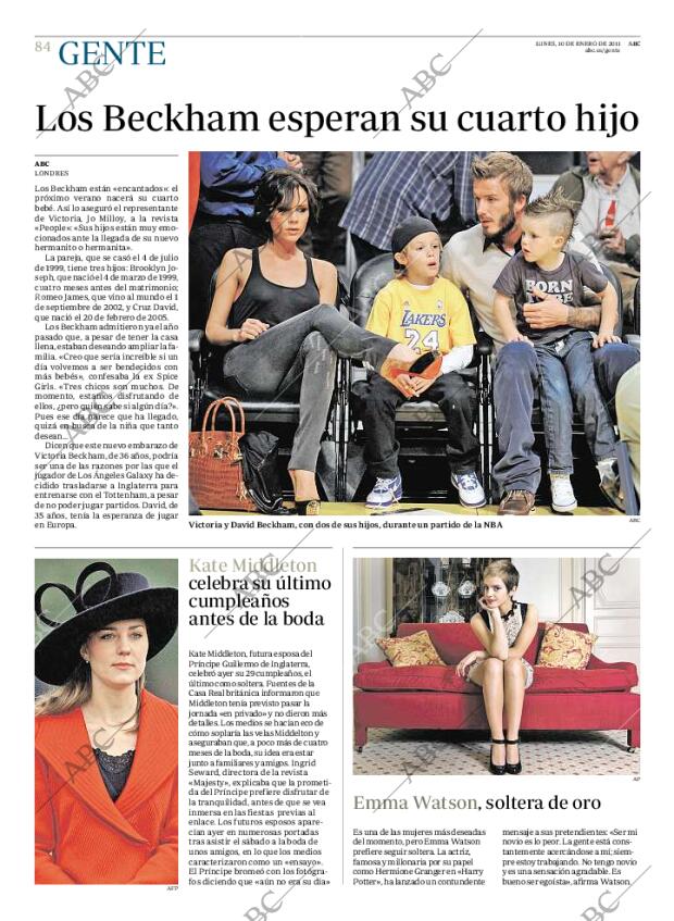 ABC MADRID 10-01-2011 página 84