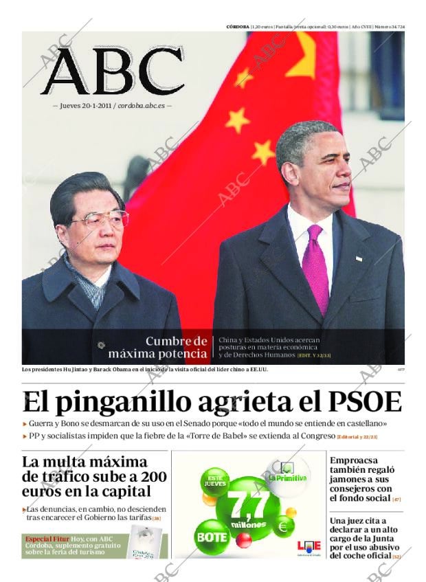 ABC CORDOBA 20-01-2011 página 1