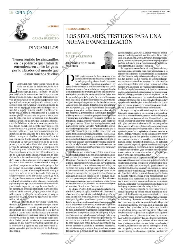 ABC SEVILLA 20-01-2011 página 16