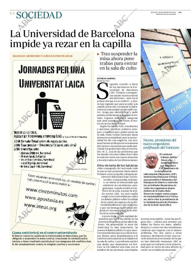 ABC SEVILLA 20-01-2011 página 64