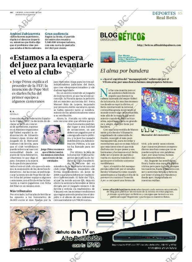 ABC SEVILLA 21-01-2011 página 85