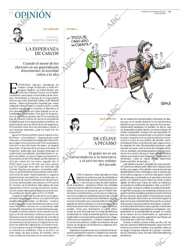 ABC MADRID 25-01-2011 página 14