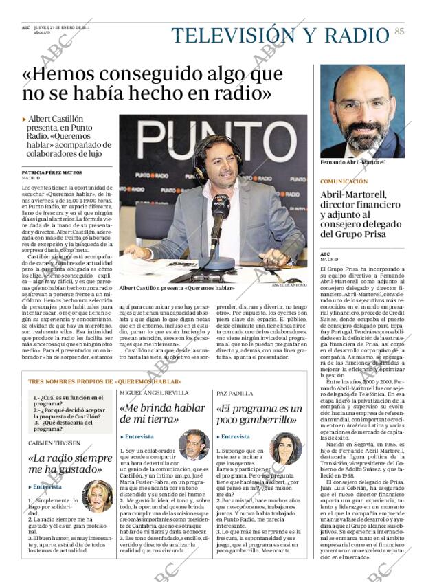 ABC MADRID 27-01-2011 página 85