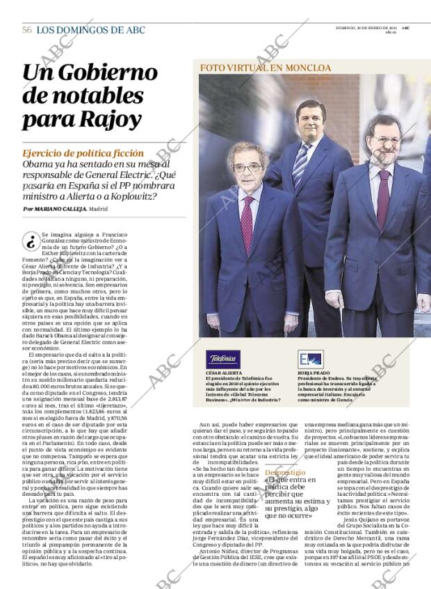 ABC MADRID 30-01-2011 página 56