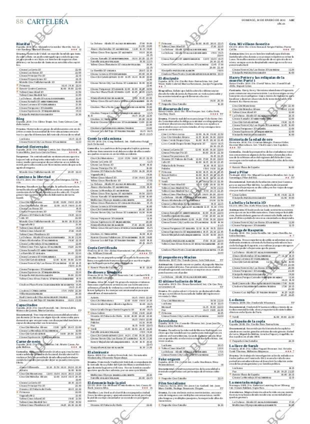 ABC MADRID 30-01-2011 página 88