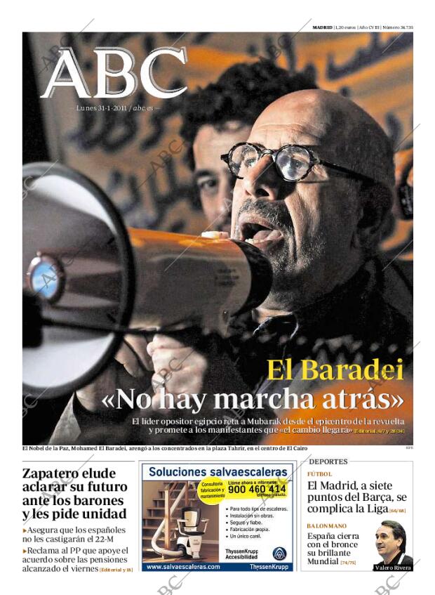 ABC MADRID 31-01-2011 página 1