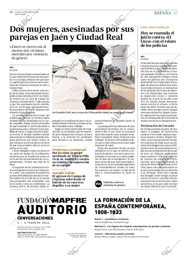 ABC MADRID 31-01-2011 página 25