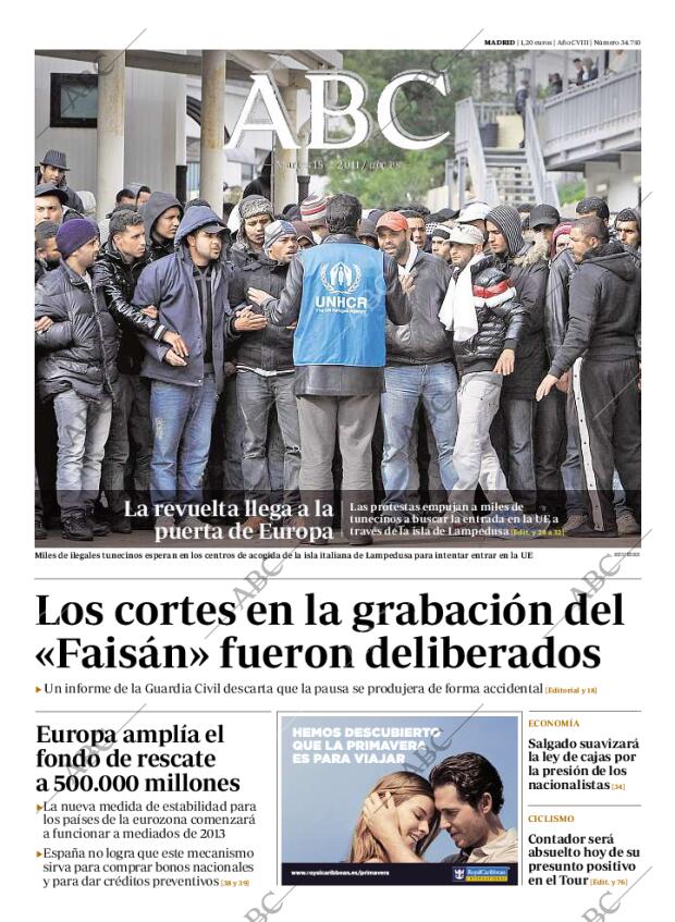 ABC MADRID 15-02-2011 página 1